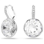 Swarovski øredobber Millenia drop earrings Round cut, White, Rhodium plated - 5731149