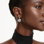 Swarovski øredobber Millenia drop earrings Round cut, White, Rhodium plated - 5731149