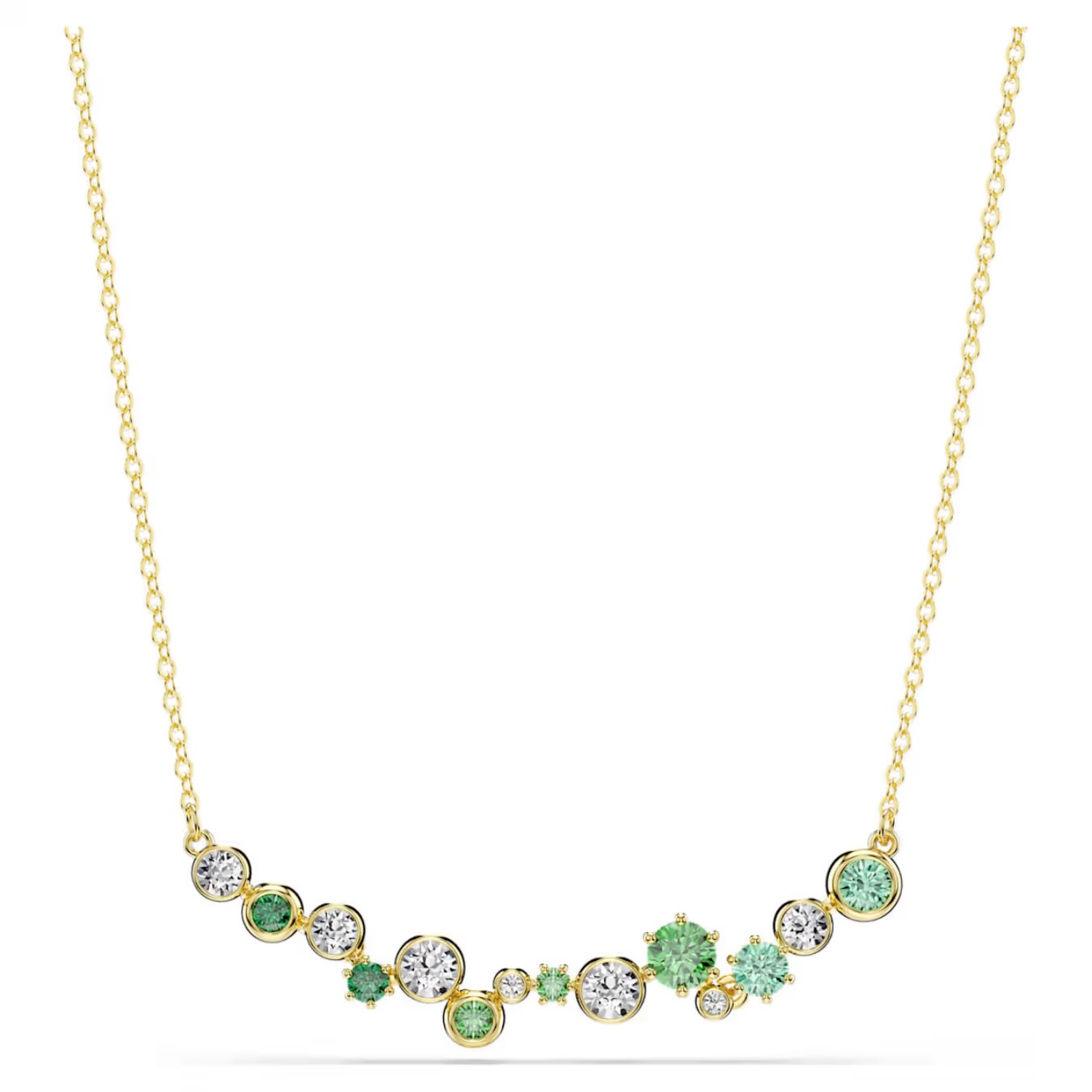 Swarovski smykke Constella necklace Mixed cuts, Green, Gold-tone plated - 5732247