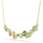 Swarovski smykke Constella necklace Mixed cuts, Green, Gold-tone plated - 5732247