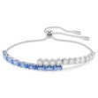 Swarovski armbånd Matrix Tennis bracelet Mixed cuts, Blue, Rhodium plated - 5732266