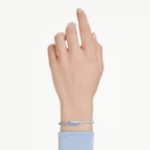 Swarovski armbånd Matrix Tennis bracelet Mixed cuts, Blue, Rhodium plated - 5732266