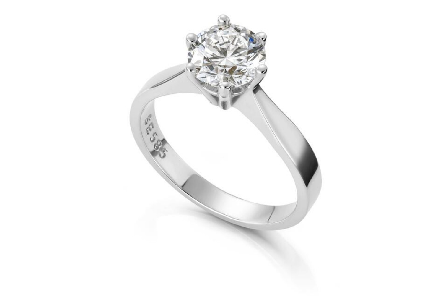 Forlovelsesring Margrete med Oval Lab Grown diamant i 1,50 ct og River (D) -VS1 - LAB16116150RVHV