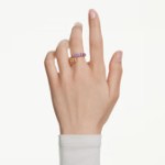 Swarovski Matrix ring Mixed cuts, Multicolored, Gold-tone plated - 5722452