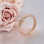 Forlovelsesring Gaia med Oval Lab Grown diamant i 0.71 ct og River (D) - VS1 - LG071gg
