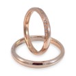 Gifteringer i nøttefarget gull 14 kt, 3 mm & 2.5 mm med 19 diam. GERSTNER - 31311