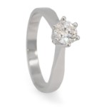 Forlovelsesring Margrete med Oval Lab Grown diamant i 0,50 ct og River (D) -VS1 - LAB1611650RVHV