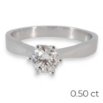 Forlovelsesring Margrete med Oval Lab Grown diamant i 0,40 ct og River (D) -VS1 - LAB1611640RVHV