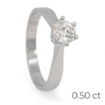 Forlovelsesring Margrete med Oval Lab Grown diamant i 0,40 ct og River (D) -VS1 - LAB1611640RVHV