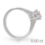 Forlovelsesring Margrete med Oval Lab Grown diamant i 0,40 ct og River (D) -VS1 - LAB1611640RVHV