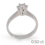 Forlovelsesring Margrete med Oval Lab Grown diamant i 0,40 ct og River (D) -VS1 - LAB1611640RVHV