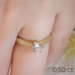 Forlovelsesring Margrete med Oval Lab Grown diamant i 0,40 ct og River (D) -VS1 - LAB1611640RVGU
