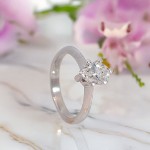 Forlovelsesring Gaia med Oval Lab Grown diamant i 1.00 ct og River (D) - VS1 - LG100gg