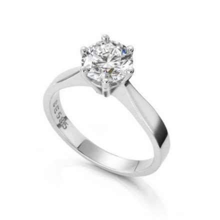 Forlovelsesring Margrete med Lab Grown diamant i 2,00 ct og River (D) -VS1 - LAB16116200RVHV Forlovelsesring Margrete med Lab Grown diamant i 2,00 ct og River (D) -VS1 - LAB16116200RVHV