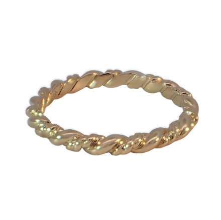 Gullring i 14 kt gult gull, tvinnet - coc501112 Gullring i 14 kt gult gull, tvinnet - coc501112