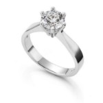 Forlovelsesring Margrete med Oval Lab Grown diamant i 1,00 ct og River (D) -VS1 - LAB16116100RVHV