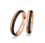 Gifteringer med carbon, diam. 0.010 ct, 4 mm. Carbon - 4981460