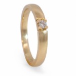 Iselin alliansering med diamant i gult gull- 85010070