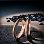 Gifteringer med carbon, diam. 0.010 ct, 4 mm. Carbon - 4981460