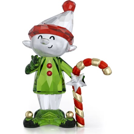Swarovski figurer Holiday Cheers Dulcis Elf and Candy Cane - 5701852 Swarovski figurer Holiday Cheers Dulcis Elf and Candy Cane - 5701852