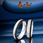 Gifteringer med carbon, diam. 0.110 ct, 5 mm. Carbon - 4981456