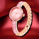 Swarovski klokke Matrix Bangle watch Swiss Made, Crystal bracelet, Pink, Rose gold-tone finish - 5679890