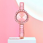 Swarovski klokke Matrix Bangle watch Swiss Made, Crystal bracelet, Pink, Rose gold-tone finish - 5679890