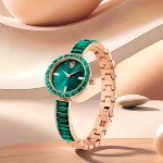 Swarovski klokke Matrix Bangle watch Swiss Made, Crystal bracelet, Green, Champagne gold-tone finish - 5690808