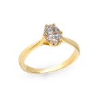 Forlovelsesring med Oval Lab Grown diamant i 0.70 ct og River (D)-VS1 - LG070gg