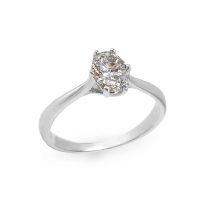 Forlovelsesring med Oval Lab Grown diamant i 0.72 ct og River (D) -VS1 - LG072HG Forlovelsesring med Oval Lab Grown diamant i 0.72 ct og River (D) -VS1 - LG072HG
