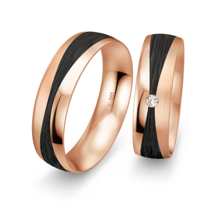 Gifteringer med carbon, diam. 0.040 ct, 6 mm. Carbon - 4981462 Gifteringer med carbon, diam. 0.040 ct, 6 mm. Carbon - 4981462