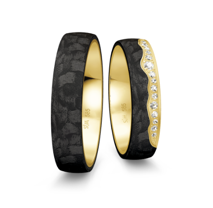 Gifteringer med carbon, diam. 0.153 ct, 5 mm. Carbon - 4981464 Gifteringer med carbon, diam. 0.153 ct, 5 mm. Carbon - 4981464