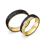 Bilde av Gifteringer med carbon, diam. 0.153 ct, 5 mm. Carbon - 4981464