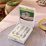 Sølv barnebestikk Metter liten fugl, 4 deler - 9745