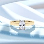Forlovelsesring med oval slip Lab Grown diamant - 0,70 ct River - VS - 200627