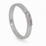 Iselin alliansering i hvitt gull med diamanter - 8503070