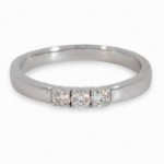 Iselin alliansering 585 / 14 karat hvitt gull med 0.05 ct. TW-Si - 8503070