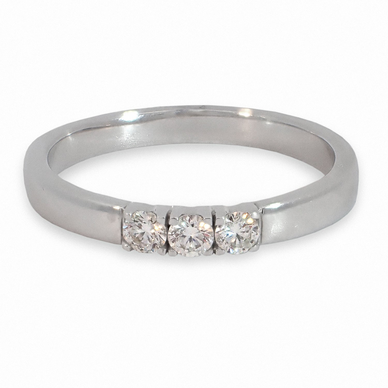 Iselin alliansering 585 / 14 karat hvitt gull med 0.05 ct. TW-Si - 8503070