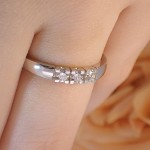 Iselin alliansering 585 / 14 karat hvitt gull med 0.05 ct. TW-Si - 8503070