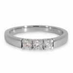 Iselin alliansering i hvitt gull med 3 diamanter - 8503010