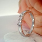 Iselin alliansering 585 / 14 karat hvitt gull med 0.10 ct. TW-Si - 8503010