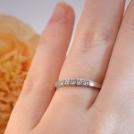 Iselin alliansering 585 / 14 karat hvitt gull med 0.15 ct. TW-Sl - 8505030