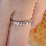 Iselin alliansering 585 / 14 karat hvitt gull med 0.15 ct. TW-Sl - 8505030