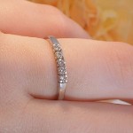 Iselin alliansering 585 / 14 karat hvitt gull med 0.15 ct. TW-Sl - 8505030