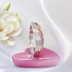 Diamantring med diamant 0,05ct i 14kt gull, tofarget - 5670005