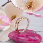 Diamantring med diamant 0,05ct i 14kt gull, tofarget - 5670005