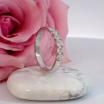 Iselin alliansering 585/14 karat hvitt gull med 5x0.10 ct TW-Si