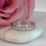 Iselin alliansering 585/14 karat hvitt gull med 5x0.10 ct TW-Si