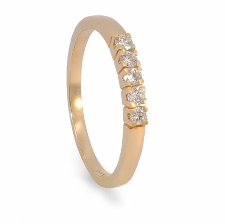 Iselin alliansering 585/14 karat gult gull med 5x0.03 ct TW-Si - 85050300 Iselin alliansering 585/14 karat gult gull med 5x0.03 ct TW-Si - 85050300