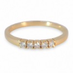 Iselin alliansering 585/14 karat gult gull med 5x0.03 ct TW-Si - 85050300
